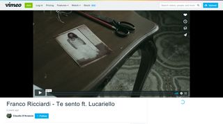 
                            9. Franco Ricciardi - Te sento ft. Lucariello on Vimeo