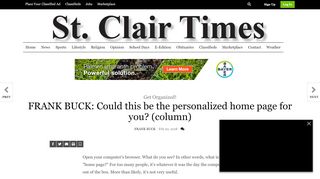 
                            13. FRANK BUCK: Could this be the personalized home page for you ...