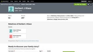 
                            11. Frank E Klase - Ancestry