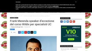 
                            9. Frank Merenda speaker d'eccezione del corso Wildix per specialisti UC