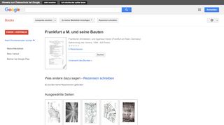 
                            11. Frankfurt a.M. und seine Bauten - Google Books-Ergebnisseite