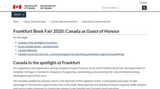 
                            12. Frankfurt Book Fair 2020: Canada as Guest of Honour - Canada.ca