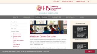 
                            8. Frankfurt International School: Wiesbaden Campus Curriculum