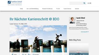 
                            9. Frankfurt School Blog | Ihr Nächster Karriereschritt @ BDO