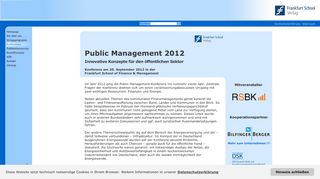 
                            2. Frankfurt School Verlag - Konferenz Public Management 2012