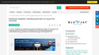 
                            7. Frankfurter Flughafen: Gestellung läuft über Air Cargo Pool Terminals ...