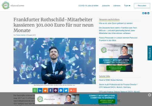 
                            11. Frankfurter Rothschild-Mitarbeiter kassieren 301.000 Euro für nur ...