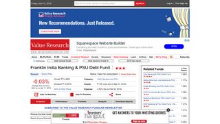 
                            8. Franklin India Banking & PSU Debt Fund : Fund Snapshot : Franklin ...