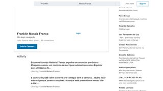 
                            12. Franklin Morais Franca - MOC - login | LinkedIn