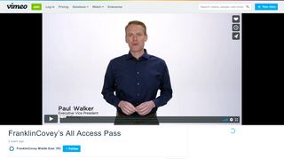 
                            13. FranklinCovey's All Access Pass on Vimeo