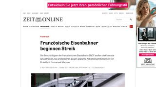 
                            6. Frankreich: Französische Eisenbahner beginnen Streik | ZEIT ONLINE