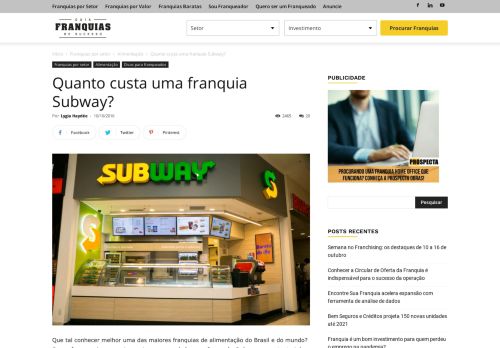 
                            6. Franquia Subway: como abrir e quanto custa - Guia Franquias de ...