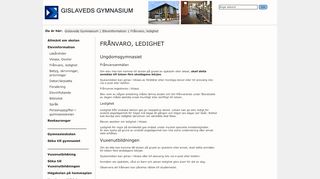 
                            7. Frånvaro, ledighet - Gislaveds Gymnasium