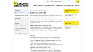 
                            13. Frånvaroanmälan - Kalmarsunds gymnasieforbund