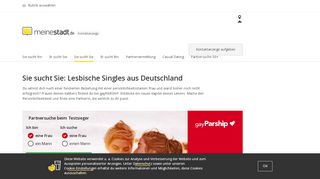 
                            6. Frau sucht Frau in Deutschland | Sie sucht Sie Kontaktanzeigen