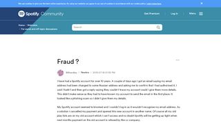 
                            10. Fraud ? - The Spotify Community