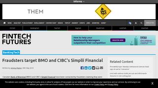 
                            10. Fraudsters target BMO and CIBC's Simplii Financial – FinTech Futures