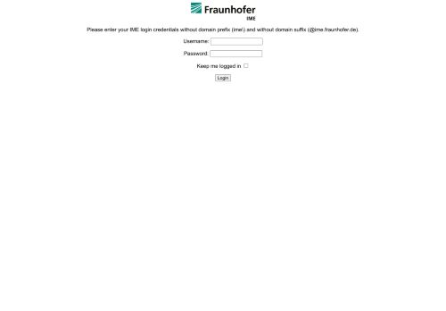 
                            2. Fraunhofer IME Login