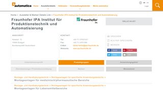 
                            10. Fraunhofer IPA Institut für auf der automatica 2018