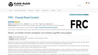 
                            8. FRC - Fewest Read Content - Kubik-Rubik Joomla! Erweiterungen