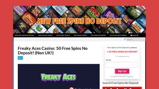 
                            2. Freaky Aces Casino: 50 Free Spins No Deposit! (Non UK!) - New Free ...