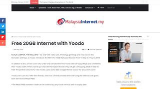 
                            10. Free 20GB Internet with Yoodo - MalaysiaInternet ...