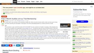 
                            12. Free 3 Month Audible.com.au Trial Membership - OzBargain