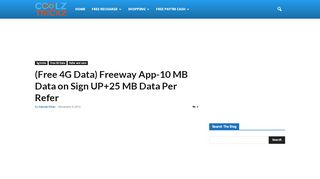 
                            4. (Free 4G Data) Freeway App-10 MB Data on Sign UP+25 MB Data ...