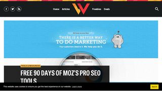 
                            11. Free 90 days of Moz's Pro SEO tools | Webdesigner Depot