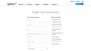 
                            10. Free Account - Qualtrics