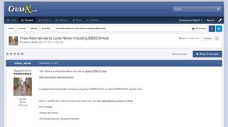 
                            2. Free Alternatives to Lexis Nexis including EBSCOHost - Help Me ...