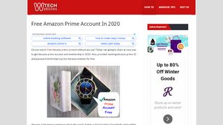 
                            13. Free Amazon Prime Account in 2019 (100% work) - Techwebsites
