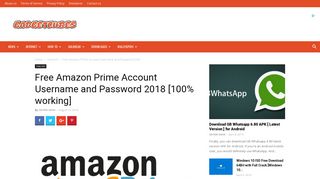
                            2. Free Amazon Prime Account Username and Password 2018 [100 ...