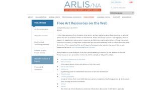 
                            10. Free Art Resources on the Web - Art Libraries Society of ...