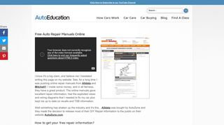 
                            7. Free Auto Repair Manuals - No Joke - AutoEducation.com