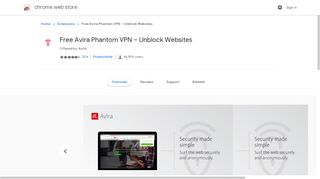 
                            6. Free Avira Phantom VPN – Unblock Websites - Google Chrome