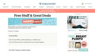 
                            8. Free Baby Stuff, Baby Coupons, Baby Freebies | BabyCenter
