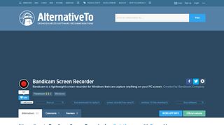 
                            6. Free Bandicam Screen Recorder Alternatives - AlternativeTo.net