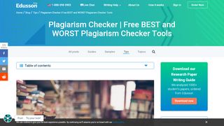 
                            10. Free BEST and WORST Plagiarism Checker Tools | Edusson Blog