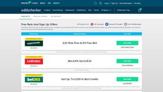 
                            13. Free Bets, Bookie Sign Up Offers & Bonuses from Oddschecker