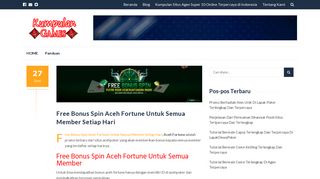 
                            8. Free Bonus Spin Aceh Fortune Untuk Semua ... - Kumpulan Games