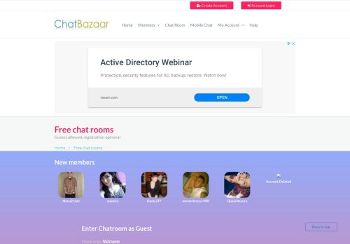 
                            2. Free chat rooms without registration, No Sign Up, No ... - Chatbazaar