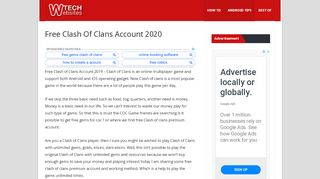 
                            13. Free Clash of Clans Account 2019 ( 20+Premium list 100% Working)