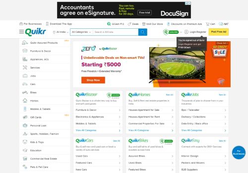 
                            1. Free Classified Ads in India, Post Ads Online | Quikr India
