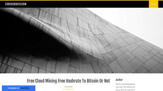 
                            12. Free Cloud Mining Free Hashrate To Bitcoin Or Not - foreverrevizion