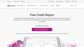 
                            5. Free Credit Report - Experian