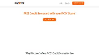 
                            5. Free Credit Score – FICO® Credit Score Card | Discover