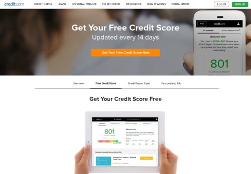 
                            4. Free Credit Score - No Credit Card Required | Credit.com