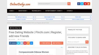 
                            2. Free Dating Website | Flirchi.com | Register, add new FriendsONLINE ...