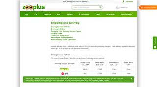 
                            9. Free delivery from £29 - ZooPlus